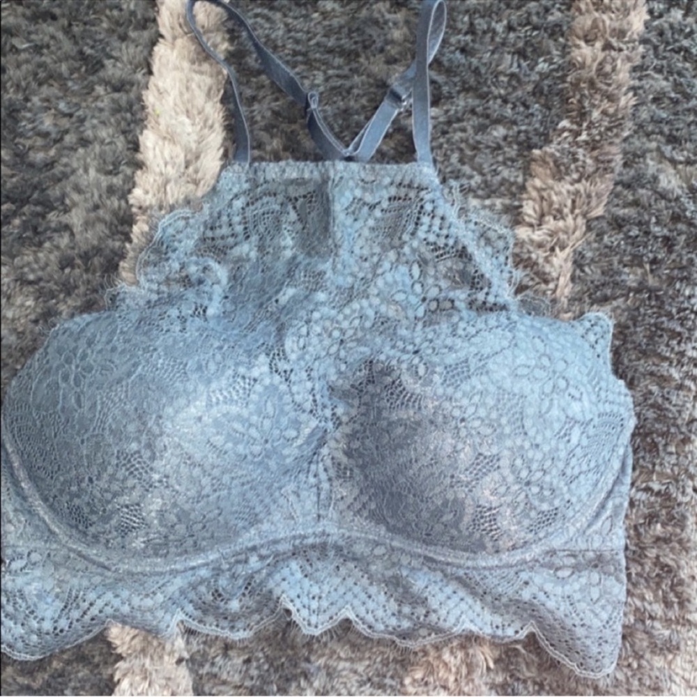 Elegant Lace Bralette in Blue